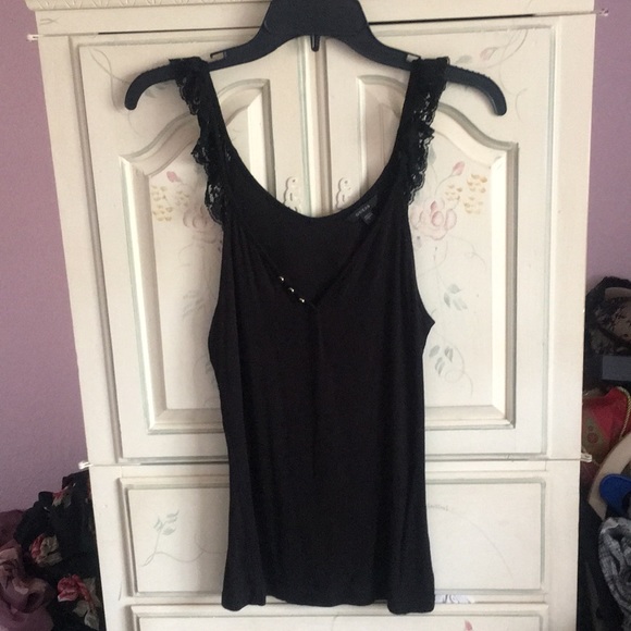 Guess Tops - Guess ruffle shoulder tank top